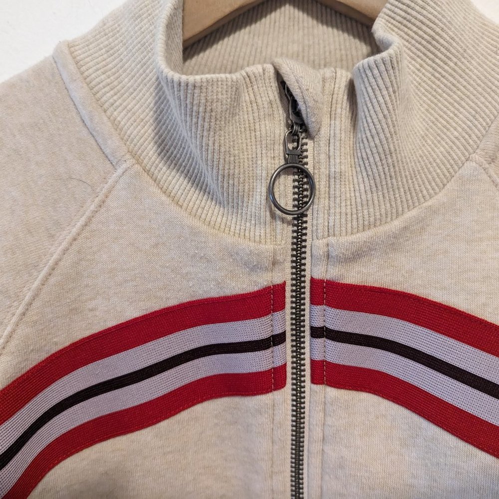 FP Movement by Free People Cream Zip-Up Jacket with Red and Pink Stripes - Picture 4 of 16
